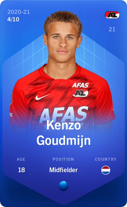 Sorare - Sorare Official - Kenzo Goudmijn 2020-21 • Super Rare 4/10 - NFT # 28708353188550106931316641976256338297753744927401601832531218632852576814691