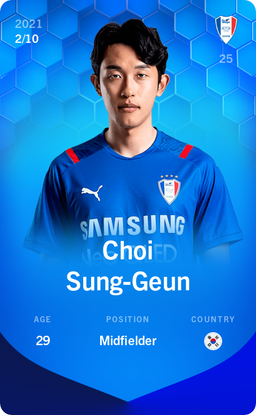 Sorare - Sorare Official - Choi Sung-Geun 2021-22 • Super Rare 2/10 - NFT # 19128549369990173373432905672495797901389922232059137805320688843864402635547