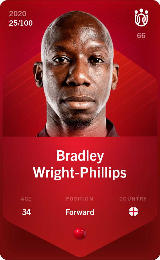 Sorare - Sorare Official - Bradley Wright-Phillips 2020-21 • Rare 25/100 - NFT # 18918076685235098571450025108957398500907562769535786340455431083794449109079