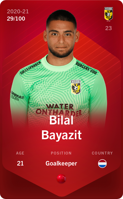 Sorare - Sorare Official - Bilal Bayazit 2020-21 • Rare 29/100 - NFT # 21539175755305389513509814335380254613523205535171791559395363656081647427045