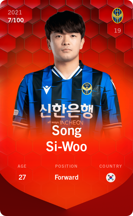 Sorare - Sorare Official - Song Si-Woo 2021-22 • Rare 7/100 - NFT # 33756972085972629284047845459304016553333167335943262200411992679691350126242