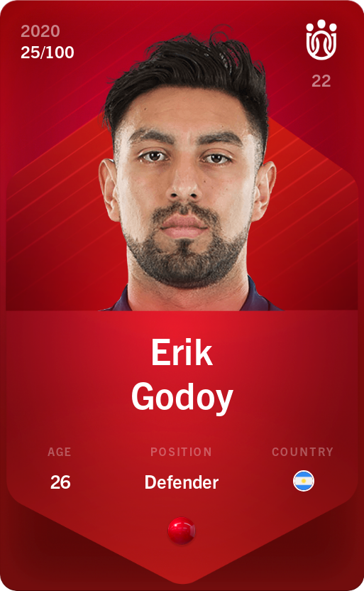 Sorare - Sorare Official - Erik Godoy 2020-21 • Rare 25/100 - NFT # 19167746651485170126463868536215039187120039235462532063383444977908295359764