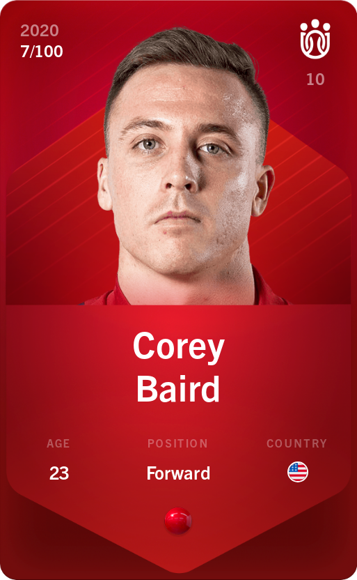 Sorare - Sorare Official - Corey Baird 2020-21 • Rare 7/100 - NFT # 38457885283844357607947601983592139803855799556100604120201912156326322741958