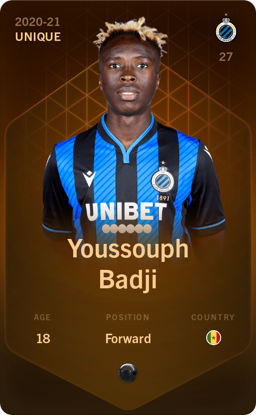 Sorare - Sorare Official - Youssouph Badji 2020-21 • Unique - NFT # 114889176661834966281623961405561265809625179128644559030039734819054681945772