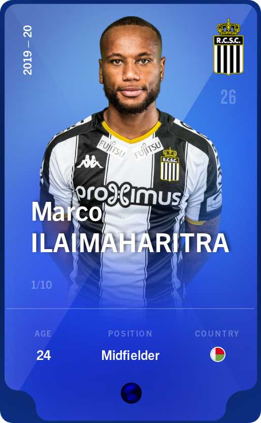 Sorare - Sorare Official - Marco Ilaimaharitra 2019-20 • Super Rare 1/10 - NFT # 8799211946825528407025375328441358576732784164623589282092975993156896081602