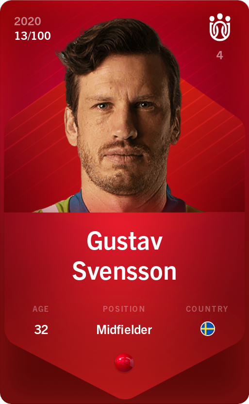 Sorare - Sorare Official - Gustav Svensson 2020-21 • Rare 13/100 - NFT # 72186724642971858747105028323071846635776369911681227231894560777659019927332