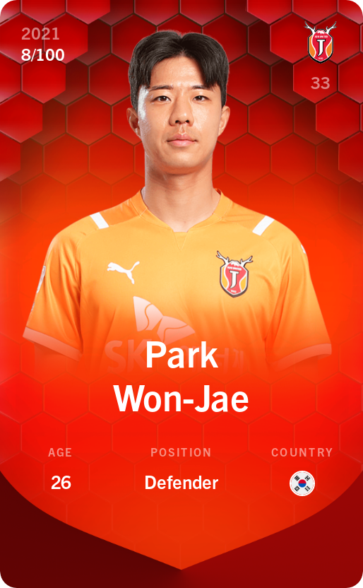 Sorare - Sorare Official - Park Won-Jae 2021-22 • Rare 8/100 - NFT # 3432532402565100378228667860541695983397663279385997346655975581254384947100