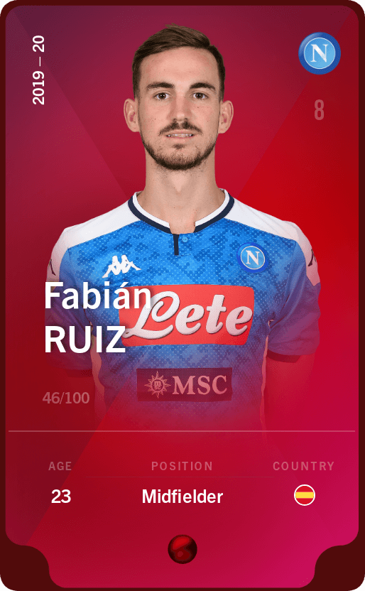 Fabian Ruiz 2019 20 Rare 46 100