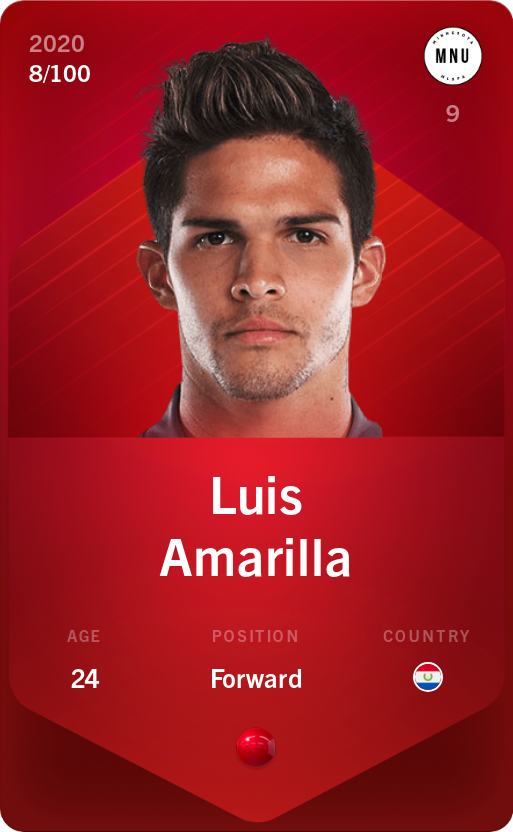Sorare - Sorare Official - Luis Amarilla 2020-21 • Rare 8/100 - NFT # 107676047573529709852068827731706704543518914557783153120484278864500901012326