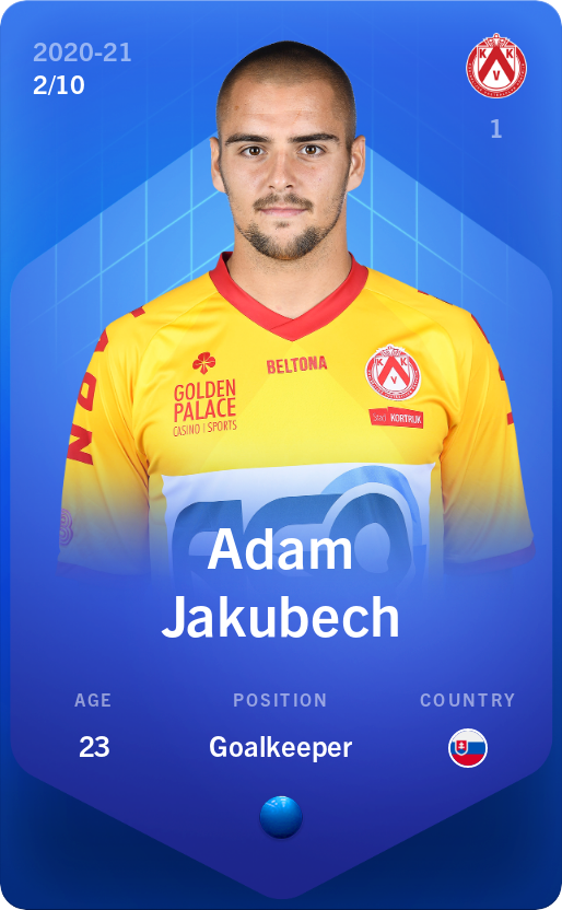 Sorare - Sorare Official - Adam Jakubech 2020-21 • Super Rare 2/10 - NFT # 65317569697821361384146665230457331849306018358143415600360698634964127668562