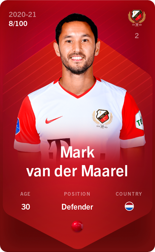 Sorare - Sorare Official - Mark van der Maarel 2020-21 • Rare 8/100 - NFT # 91410429128422464010418994566794649012012929006800855715280372602435769911429