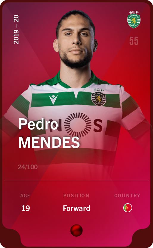 Sorare - Sorare Official - Pedro Mendes 2019-20 • Rare 24/100 - NFT # 23587236000442535126309287959458948775295762638555671395149388969316652342928