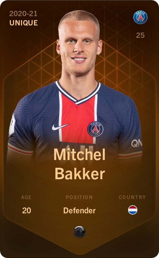 Sorare - Sorare Official - Mitchel Bakker 2020-21 • Unique - NFT # 47231793495355005275840999327147967960640956752563974290649180689367362036121