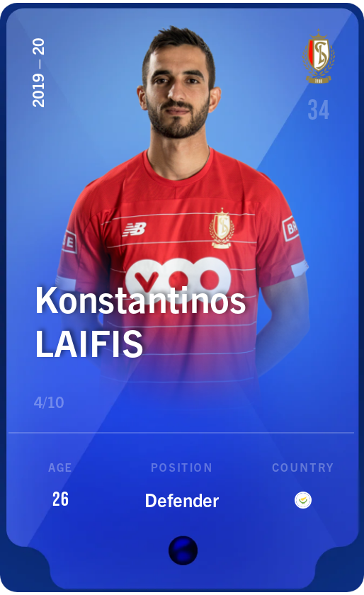 Sorare - Sorare Official - Konstantinos Laifis 2019-20 • Super Rare 4/10 - NFT # 54589757823327672000474371314834126915859038777912342810816286221478846316469