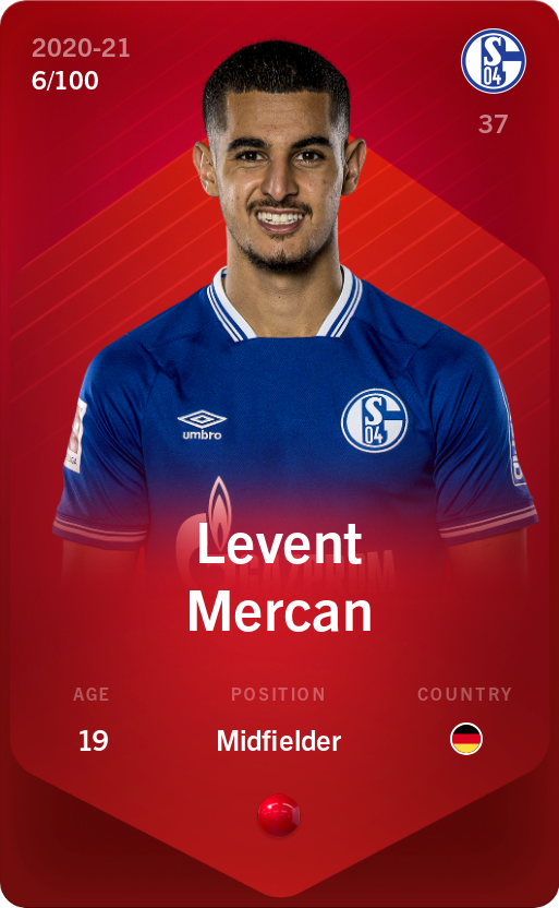 Sorare - Sorare Official - Levent Mercan 2020-21 • Rare 6/100 - NFT # 71423481751476361733549786085512898591150360465708239450112745828375382464548
