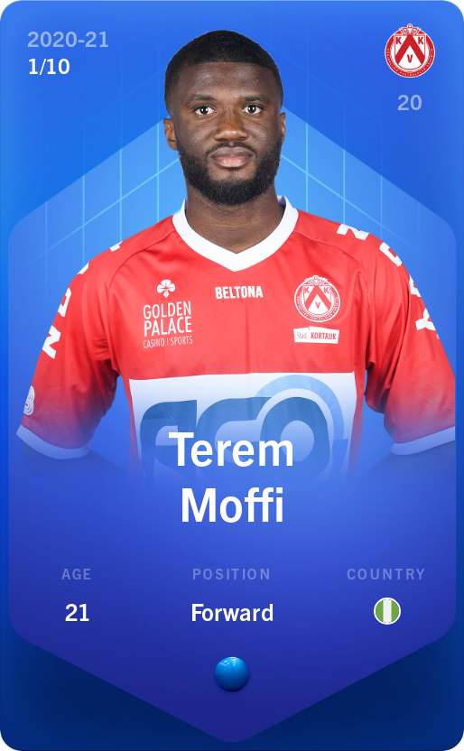 Sorare - Sorare Official - Terem Moffi 2020-21 • Super Rare 1/10 - NFT # 74171238709385560953144983930265838316263261270111332852526938791873857473278
