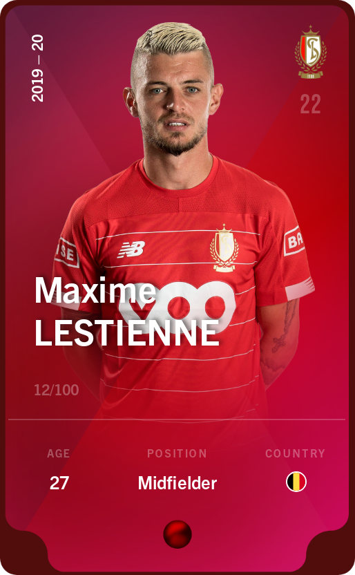 Sorare - Sorare Official - Maxime Lestienne 2019-20 • Rare 12/100 - NFT # 31629378138208450183504189969886574709045246501970529685172717562678253711938