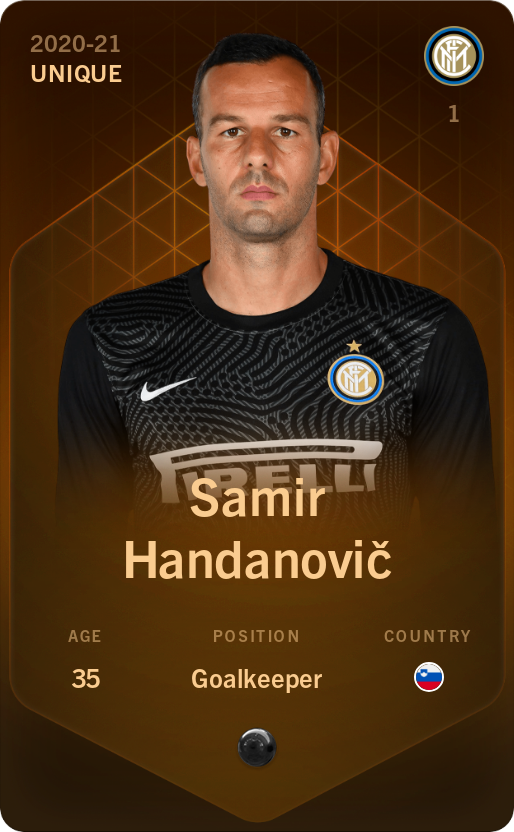 Sorare - Sorare Official - Samir Handanovič 2020-21 • Unique - NFT # 96729483774327816040945449676345471033510699548768992550411469023046822496405