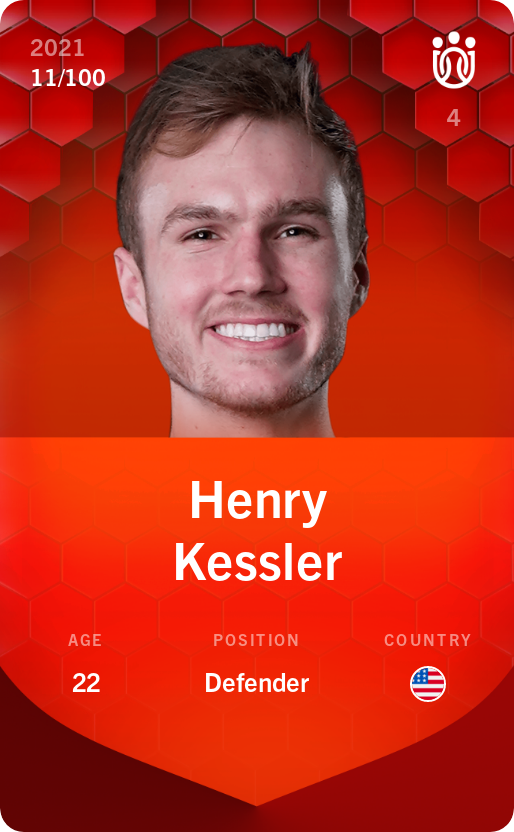 Sorare - Sorare Official - Henry Kessler 2021-22 • Rare 11/100 - NFT # 93514016123679632077131937082372524370122350690832831994726709120157268432351