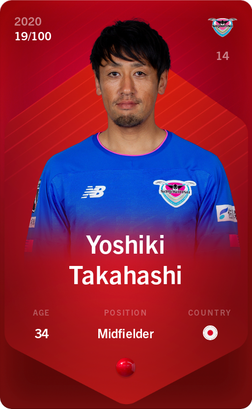 Sorare - Sorare Official - Yoshiki Takahashi 2020-21 • Rare 19/100 - NFT # 102262217455911751530485053825642170642083271909723950979098906123591231288454