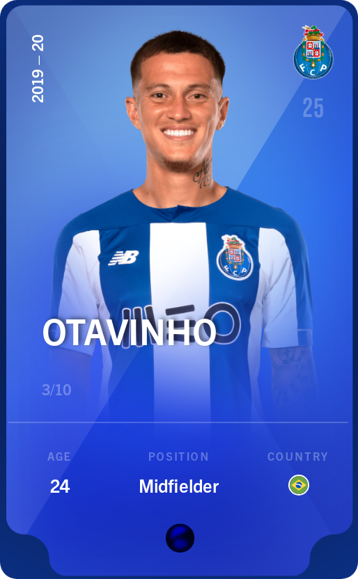 Sorare - Sorare Official - Otavinho 2019-20 • Super Rare 3/10 - NFT # 104211814329240243775256321202250516015096682181672665145910298546713757990353