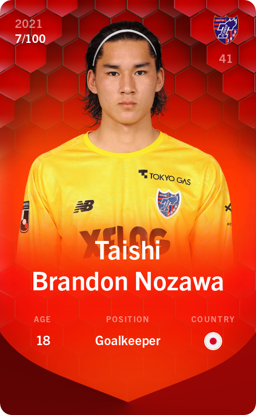 Sorare - Sorare Official - Taishi Brandon Nozawa 2021-22 • Rare 7/100 - NFT # 14001816640803894138003326721663767132925959004701747042482580393571554658763