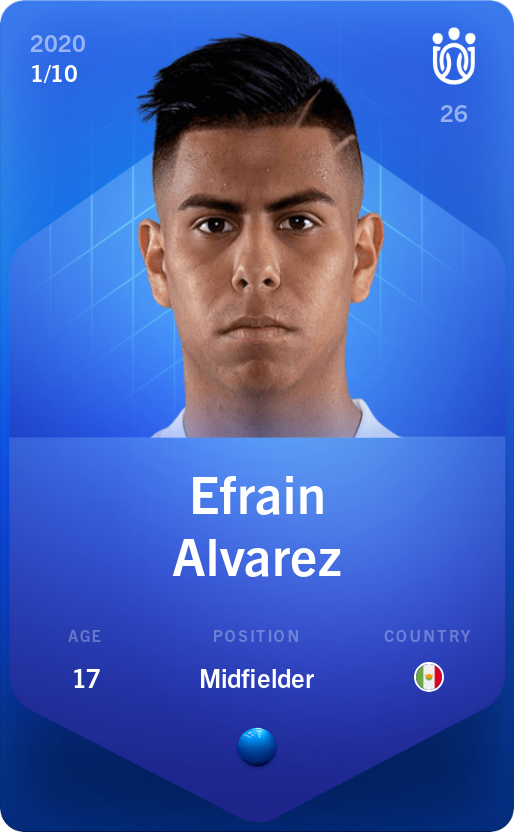 Sorare - Sorare Official - Efrain Alvarez 2020-21 • Super Rare 1/10 - NFT # 66592162428265130987142728427613886415140010698656208002012130557534640487828