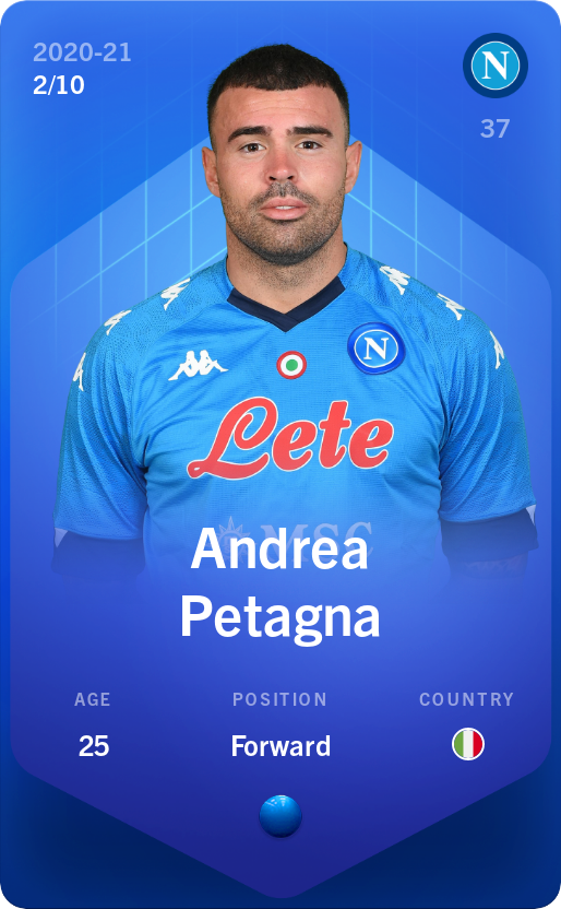 Sorare - Sorare Official - Andrea Petagna 2020-21 • Super Rare 2/10 - NFT # 91133043656615711475962801322067068140915272132702932905108090580858126867143