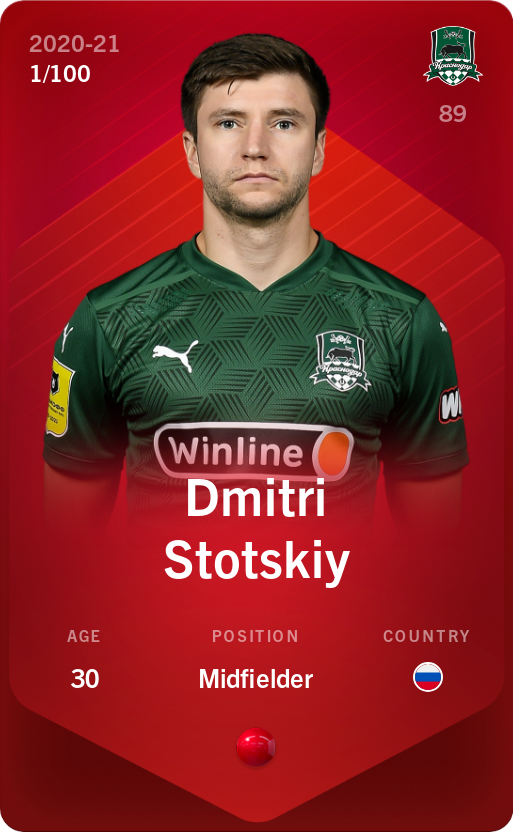 Sorare - Sorare Official - Dmitri Stotskiy 2020-21 • Rare 1/100 - NFT # 8583535252220799001396869417917449691002828706612448488452942194369055149186