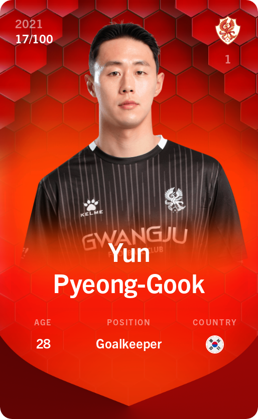 Sorare - Sorare Official - Yun Pyeong-Gook 2021-22 • Rare 17/100 - NFT # 75535552545435779470777826361717812388772828809760150909030870148333705441371