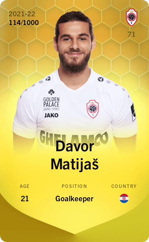 Davor Matijaš 2021-22 • Limited 114/1000