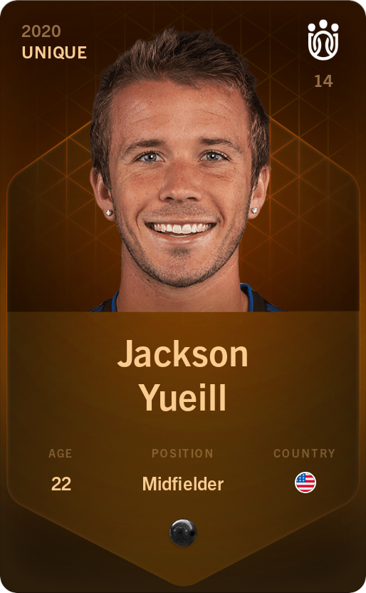 Sorare - Sorare Official - Jackson Yueill 2020-21 • Unique - NFT # 88774708476176007326051360359858033430907951845533830929831846213411232332016