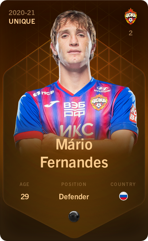 Sorare - Sorare Official - Mário Fernandes 2020-21 • Unique - NFT # 82029246069857048790801952268592314429809704790165986750276689323792885704483