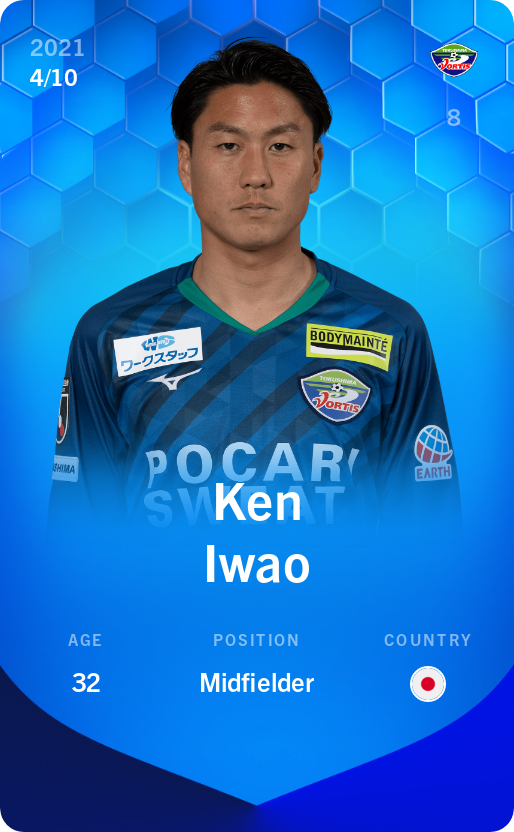 Sorare - Sorare Official - Ken Iwao 2021-22 • Super Rare 4/10 - NFT # 104767160069530993083818075505557778188423026069354105334176766131631778919374