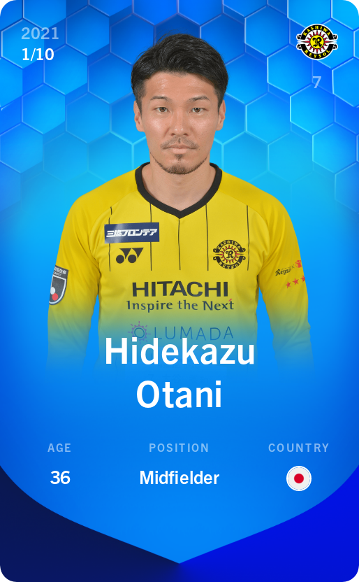 Sorare - Sorare Official - Hidekazu Otani 2021-22 • Super Rare 1/10 - NFT # 91061210603875474636488875518981122714031918918519262723126627855167923574449