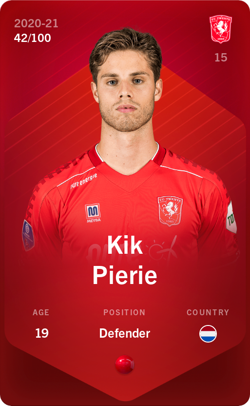 Sorare - Sorare Official - Kik Pierie 2020-21 • Rare 42/100 - NFT # 106929741278168751967236307870267899043578933481923308397064251788842426392873