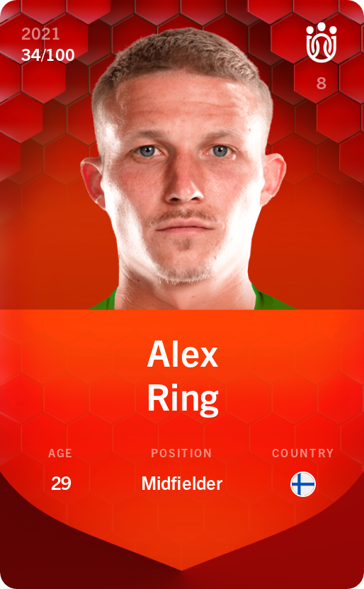 Sorare - Sorare Official - Alex Ring 2021-22 • Rare 34/100 - NFT # 104502936757819909017958628895685843445736531210052136095577627744494419154144