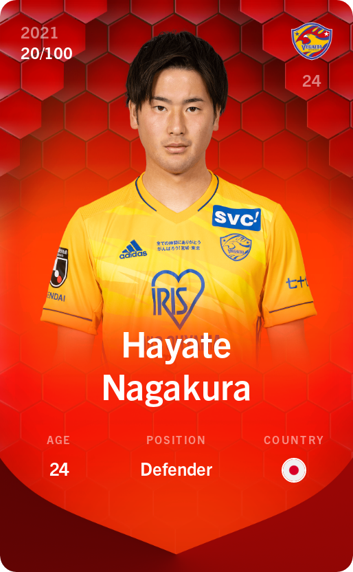 Sorare - Sorare Official - Hayate Nagakura 2021-22 • Rare 20/100 - NFT # 24899383303528722890140125554403010755201658307947016708402830580639795092173