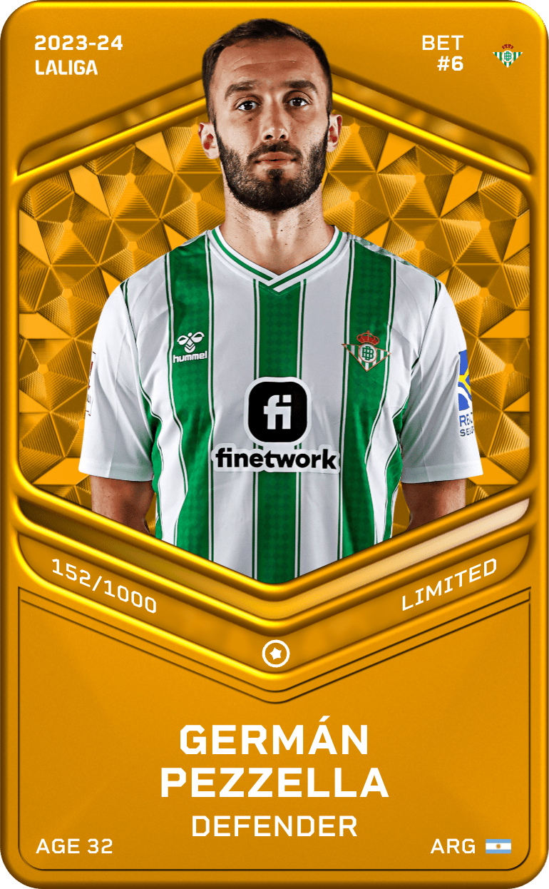 Germán Pezzella 2023-24 • Limited 152/1000