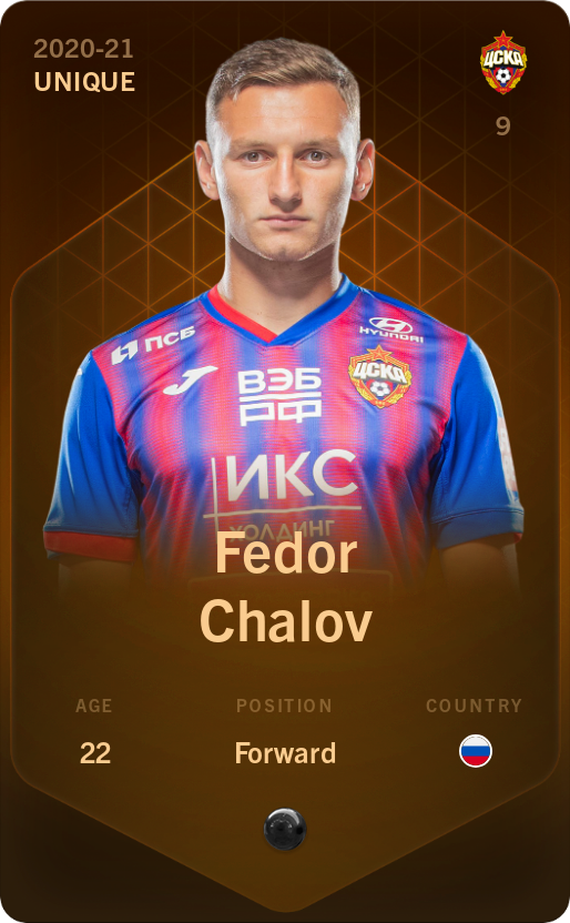 Sorare - Sorare Official - Fedor Chalov 2020-21 • Unique - NFT # 62724083674085483891418380463639573947417475067411681048928919006272190732528