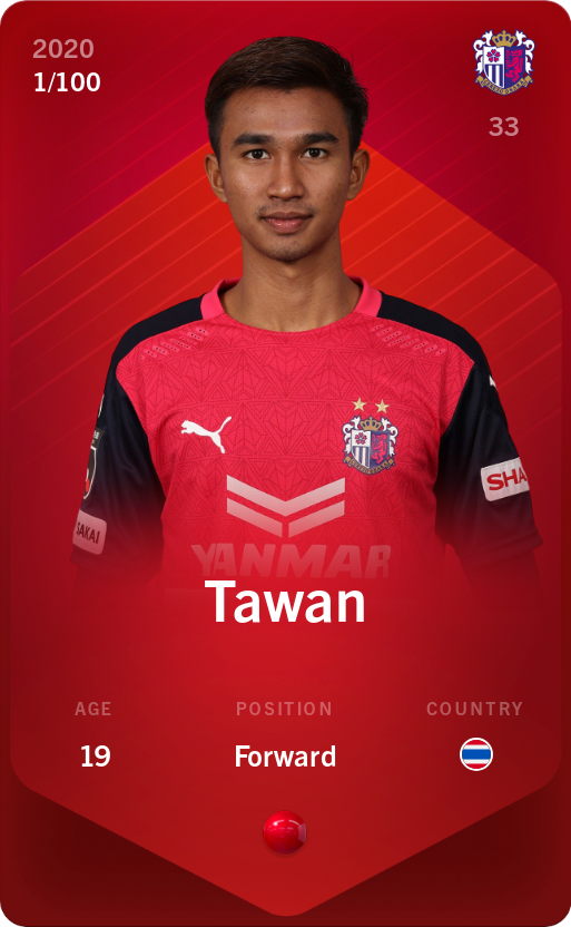 Sorare - Sorare Official - Tawan 2020-21 • Rare 1/100 - NFT # 46488654377071973482080956130461204262607670066557536596254730865651205317358