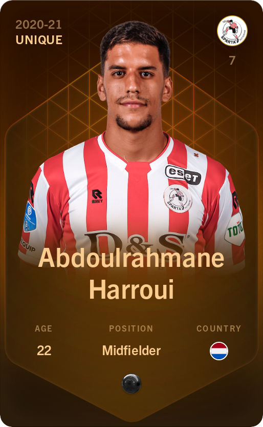 Sorare - Sorare Official - Abdoulrahmane Harroui 2020-21 • Unique - NFT # 45924881825973287963909055565421674986577508152238841483294043185257703416012