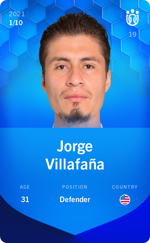 Sorare - Sorare Official - Jorge Villafaña 2021-22 • Super Rare 1/10 - NFT # 85935476746074158757869439700203542434727904423738515523904067940085649964630