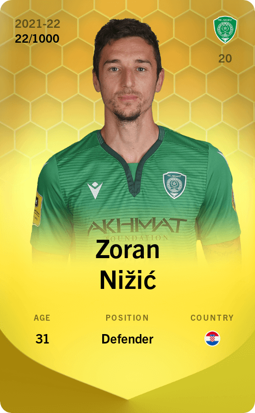 Zoran Nižić 2021-22 • Limited 22/1000