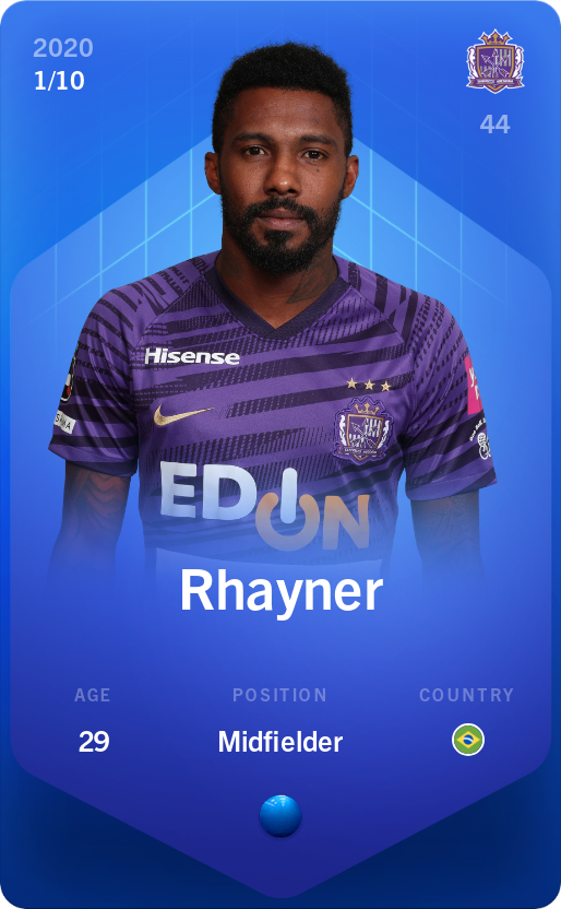 Sorare - Sorare Official - Rhayner 2020-21 • Super Rare 1/10 - NFT # 69950212268252070822577456228390536044961360595908598172798445471570698071995