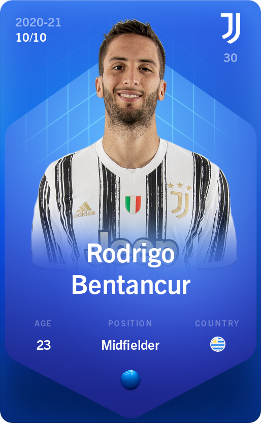 Sorare - Sorare Official - Rodrigo Bentancur 2020-21 • Super Rare 10/10 - NFT # 30774931233196268724127532070560775550431939368460980228761906129277746526952