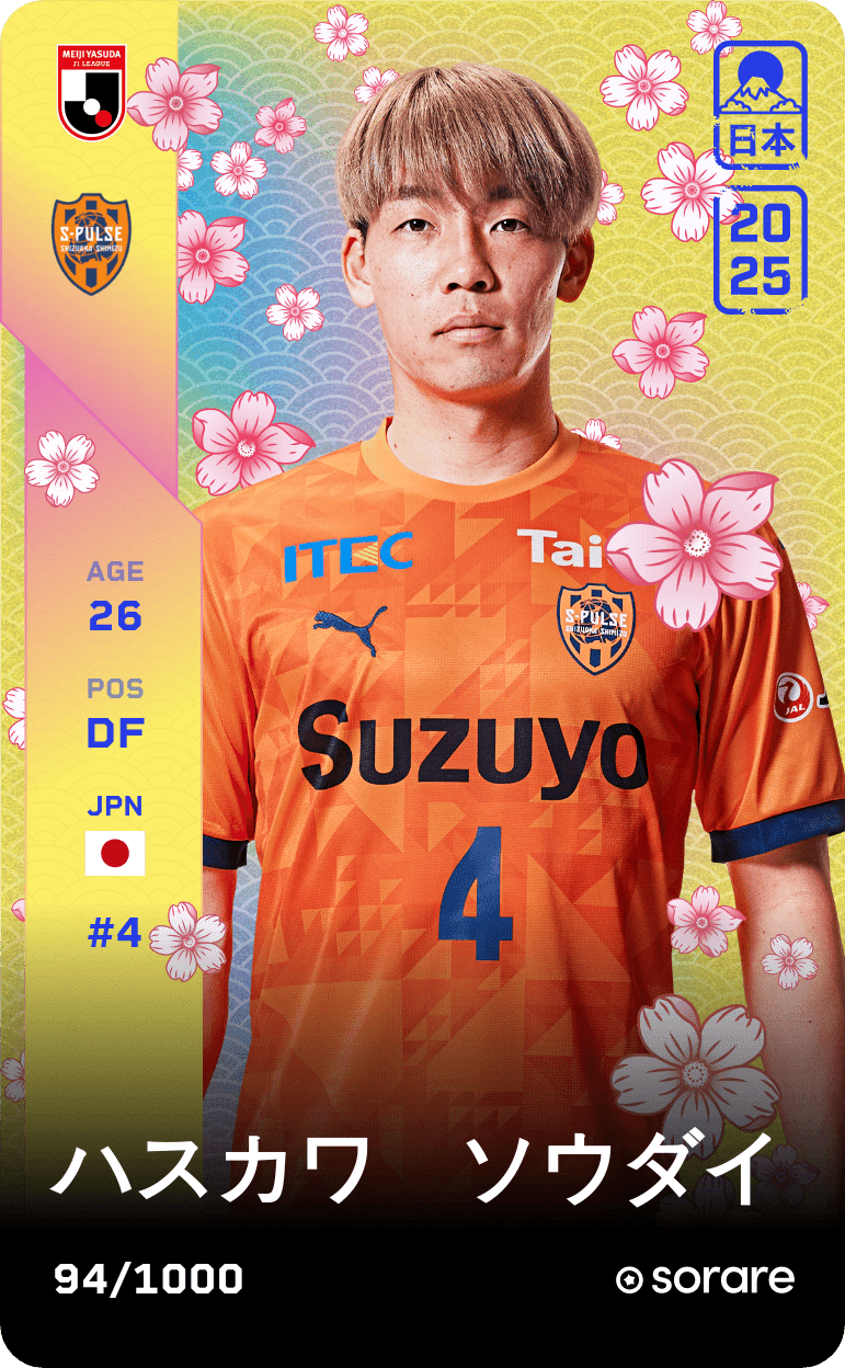 Sodai Hasukawa 2025-26 • Limited 94/1000