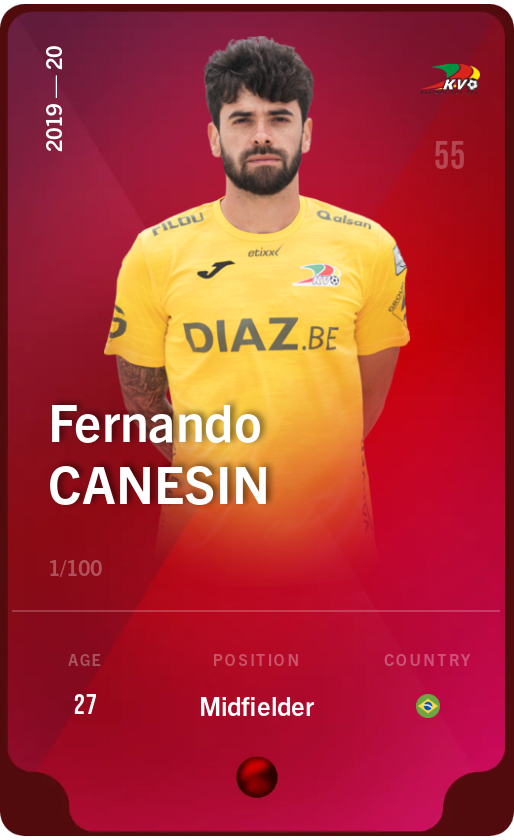 Sorare - Sorare Official - Fernando Canesin 2019-20 • Rare 1/100 - NFT # 49333982641281477853963068424428039786418205109793111444841074484338500923099