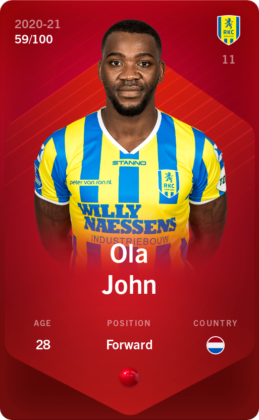 Sorare - Sorare Official - Ola John 2020-21 • Rare 59/100 - NFT # 18849415733289035773628383909144240279091935633839651184562268139835733208462