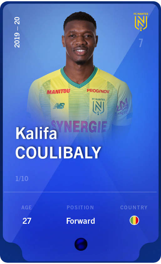 Sorare - Sorare Official - Kalifa Coulibaly 2019-20 • Super Rare 1/10 - NFT # 36134926093555292073788375116718925796782949863006351721896101147555658768089